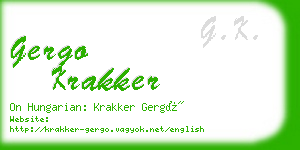 gergo krakker business card